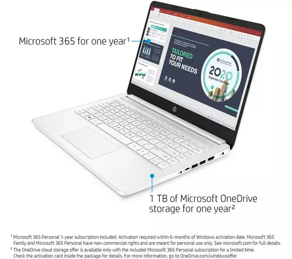 HP Stream 14s-dq0506sa 14" Laptop - Intel® Celeron®, 64 GB eMMC, White