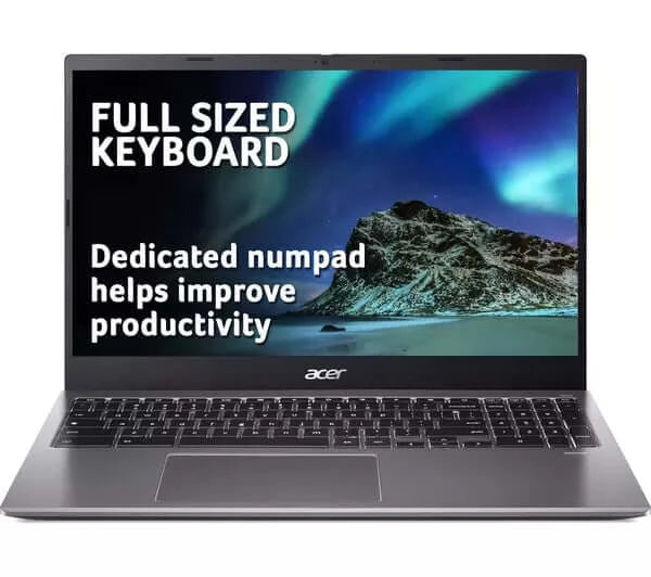 ACER 515 15.6" Chromebook & Mouse Bundle - Intel® Core™ i3, 128 GB SSD, Grey