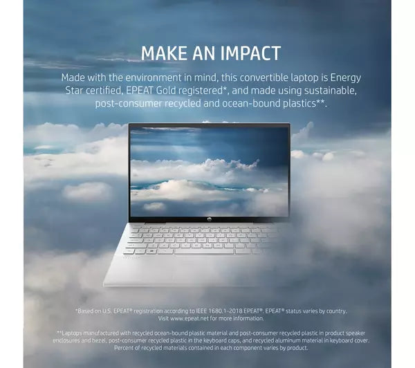 HP Pavilion x360 14-dy0519 14" 2 in 1 Laptop - Intel® Core™ i3, 256 GB SSD, Silver