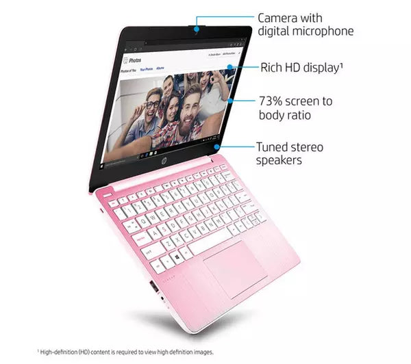 HP Stream 11-ak0517sa 11" Laptop - Intel® Celeron®, 64 GB eMMC, Rose Pink