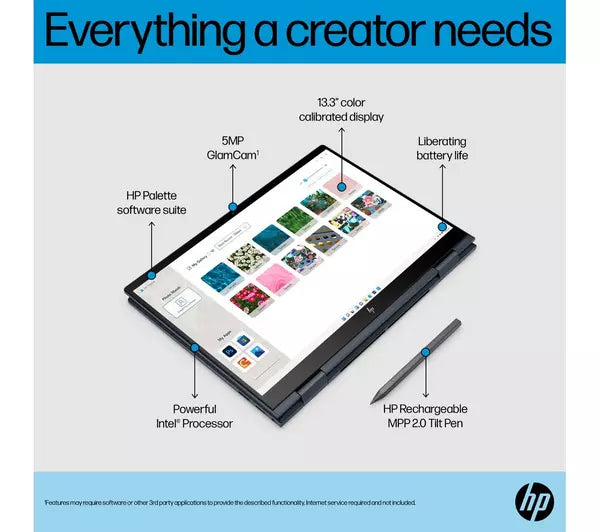 HP ENVY x360 13.3" 2 in 1 Laptop - Intel® Core™ i7, 512 GB SSD, Blue