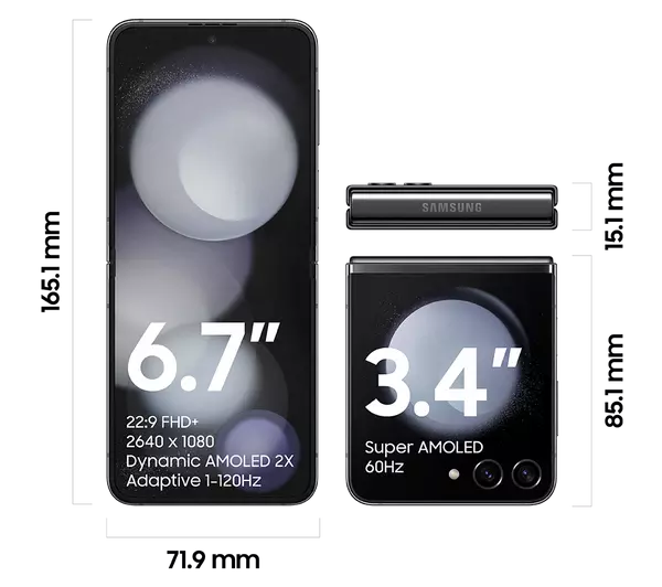 SAMSUNG Galaxy Z Flip5 - 512 GB, Graphite