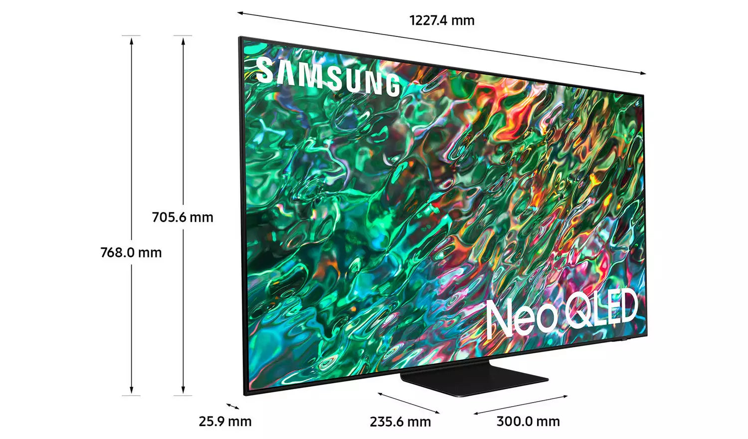 SAMSUNG QE55QN90BATXXU 55" Smart 4K Ultra HD HDR Neo QLED TV with Biyxb, Alexa & Google Assistant
