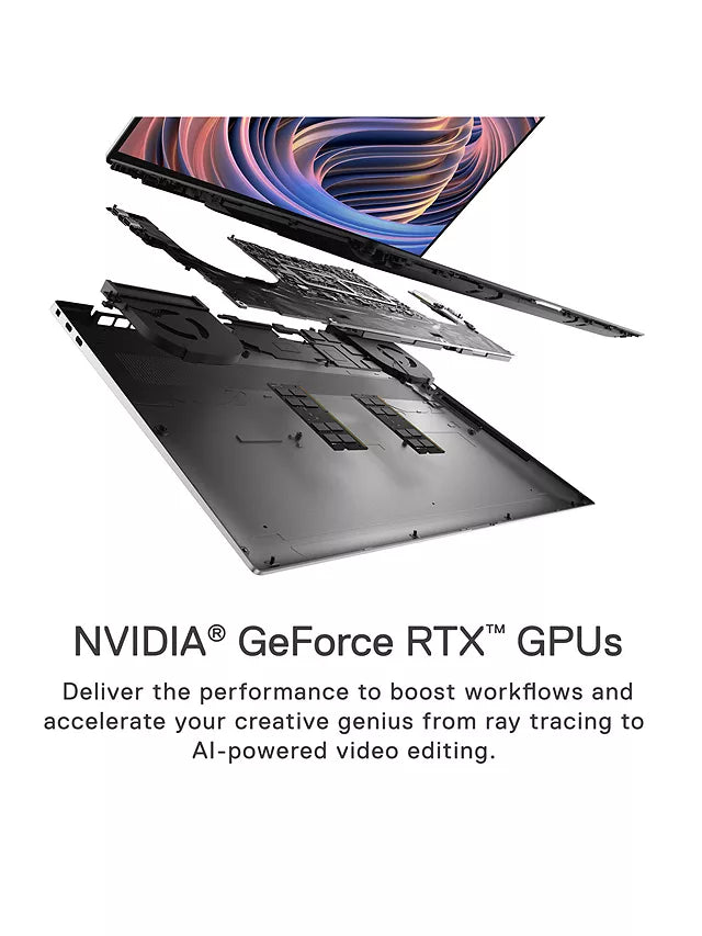 XPS 15 9520 Laptop, Intel Core i7 Processor, 16GB RAM, 1TB SSD, NVIDIA GeForce RTX 3050 Ti, 15.6" Full HD+, Silver
