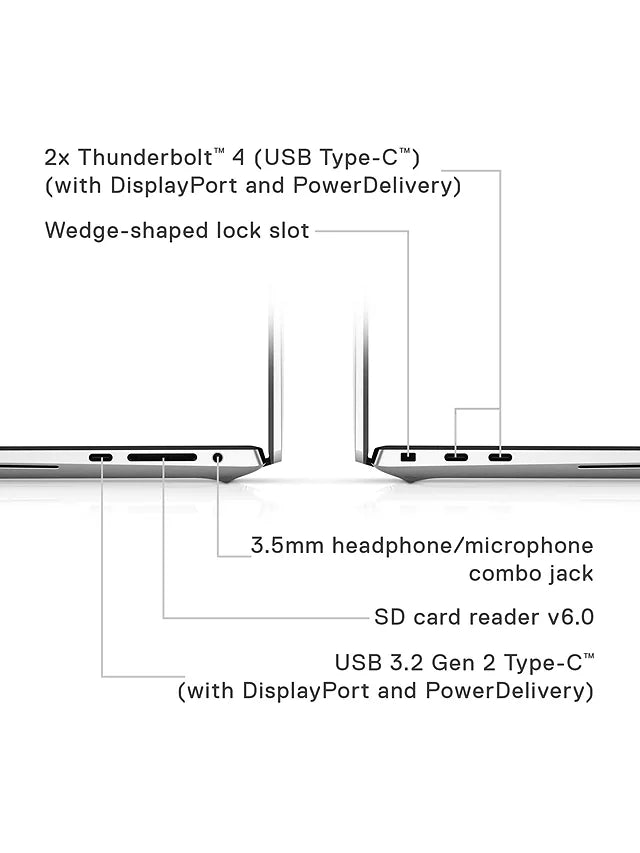 XPS 15 9520 Laptop, Intel Core i7 Processor, 16GB RAM, 1TB SSD, NVIDIA GeForce RTX 3050 Ti, 15.6" Full HD+, Silver