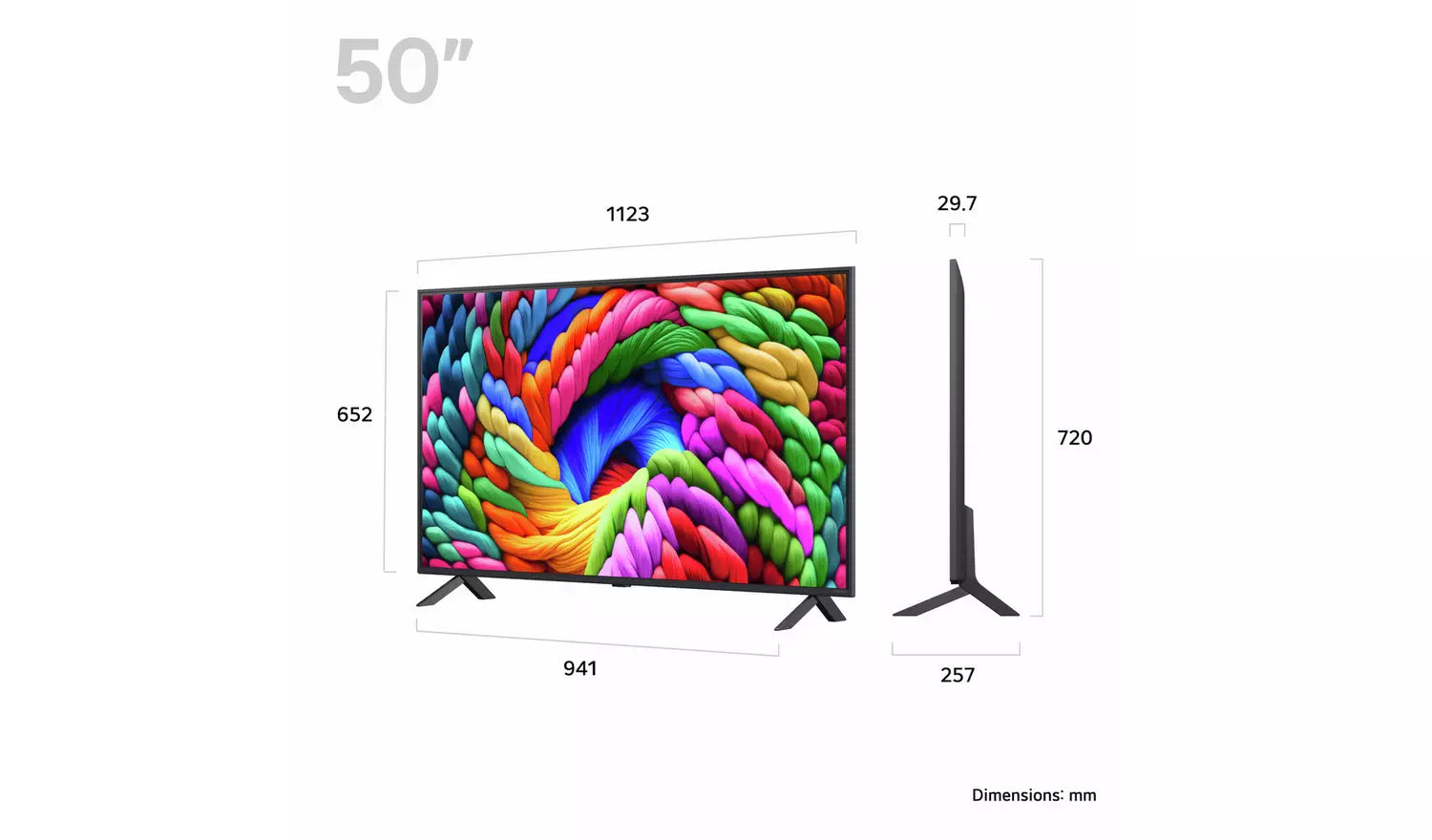 LG 50 Inch 50NANO90A6B Smart 4K UHD HDR NanoCell TV