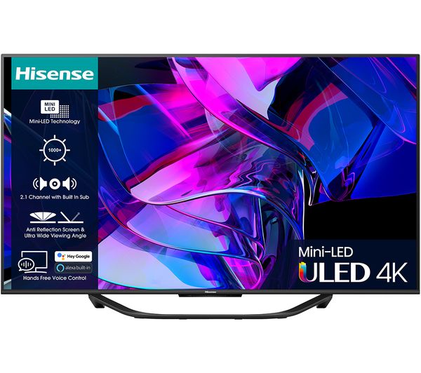 HISENSE 55U7KQTUK 55" Smart 4K Ultra HD HDR Mini-LED TV