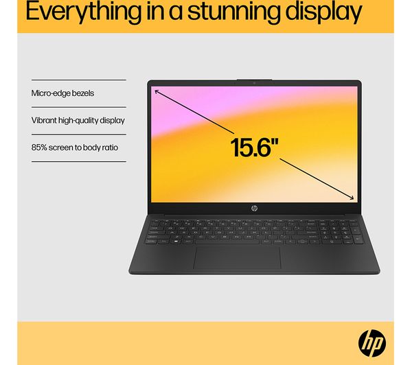 HP 15-fc0516sa 15.6" Laptop - AMD Ryzen 3, 128 GB, Black