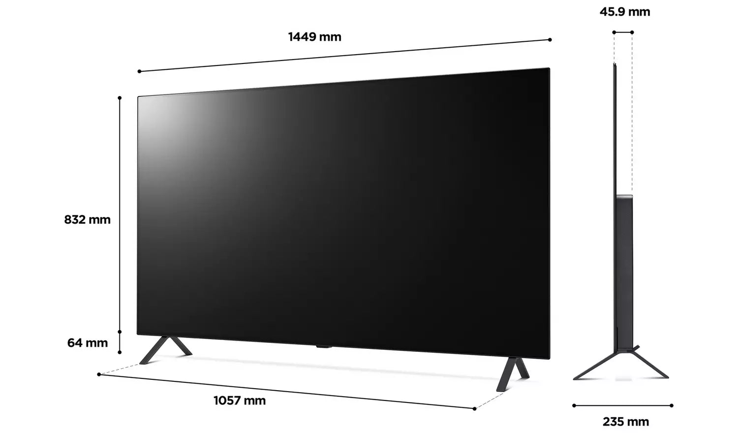 LG 65 Inch OLED65A26LA Smart 4K UHD HDR OLED Freeview TV