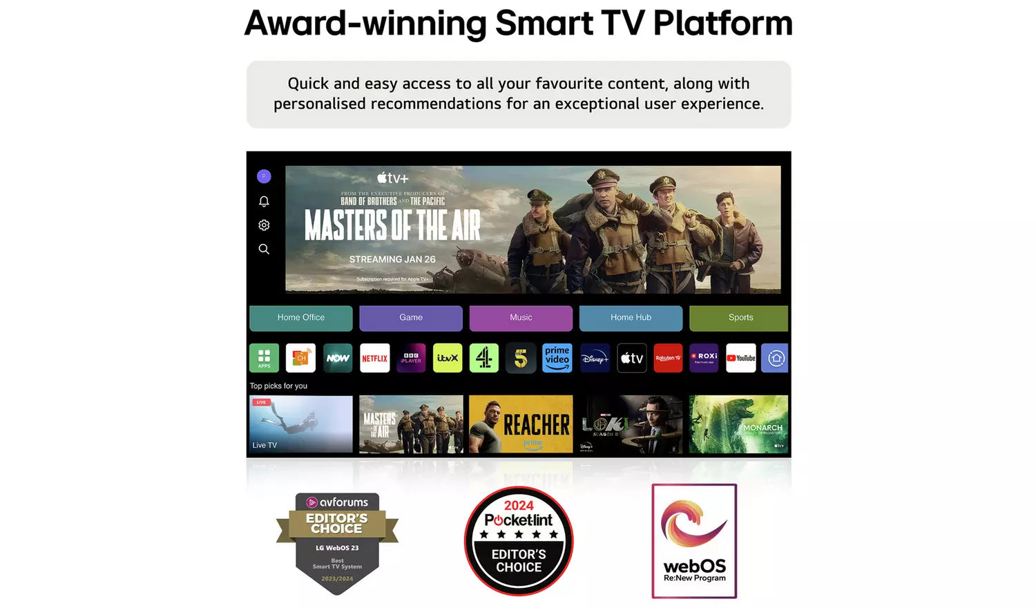 LG 65 Inch 65UR78006LK Smart 4K UHD HDR LED Freeview TV