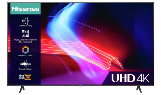 Hisense 70 Inch 70A6KTUK Smart 4K UHD HDR DLED Freeview TV