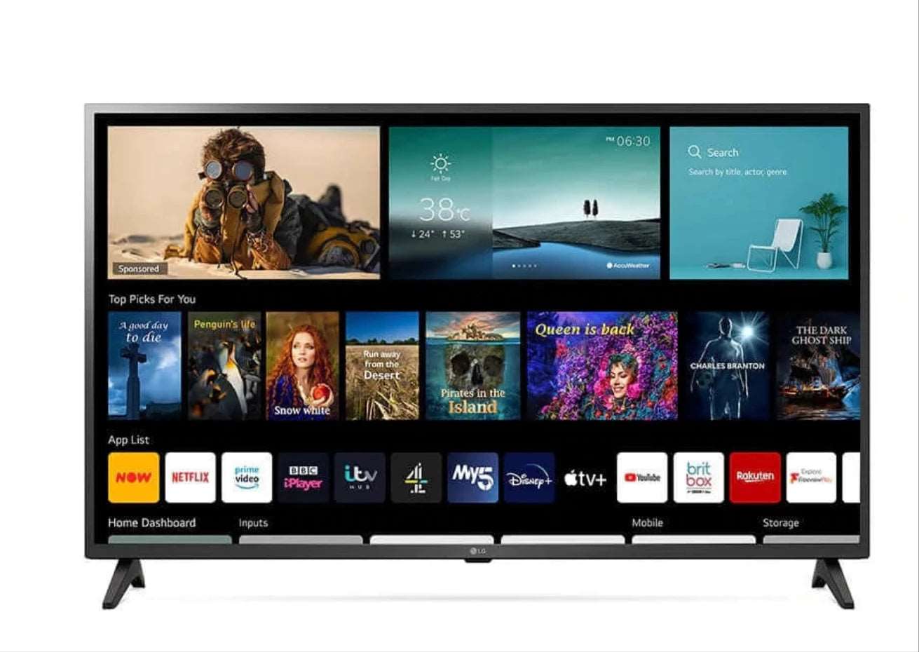 LG 43UP75006LF 43 inch 4K UHD HDR Smart LED TV (2021 Model) with Freeview Play, Prime Video, Netflix, Disney+