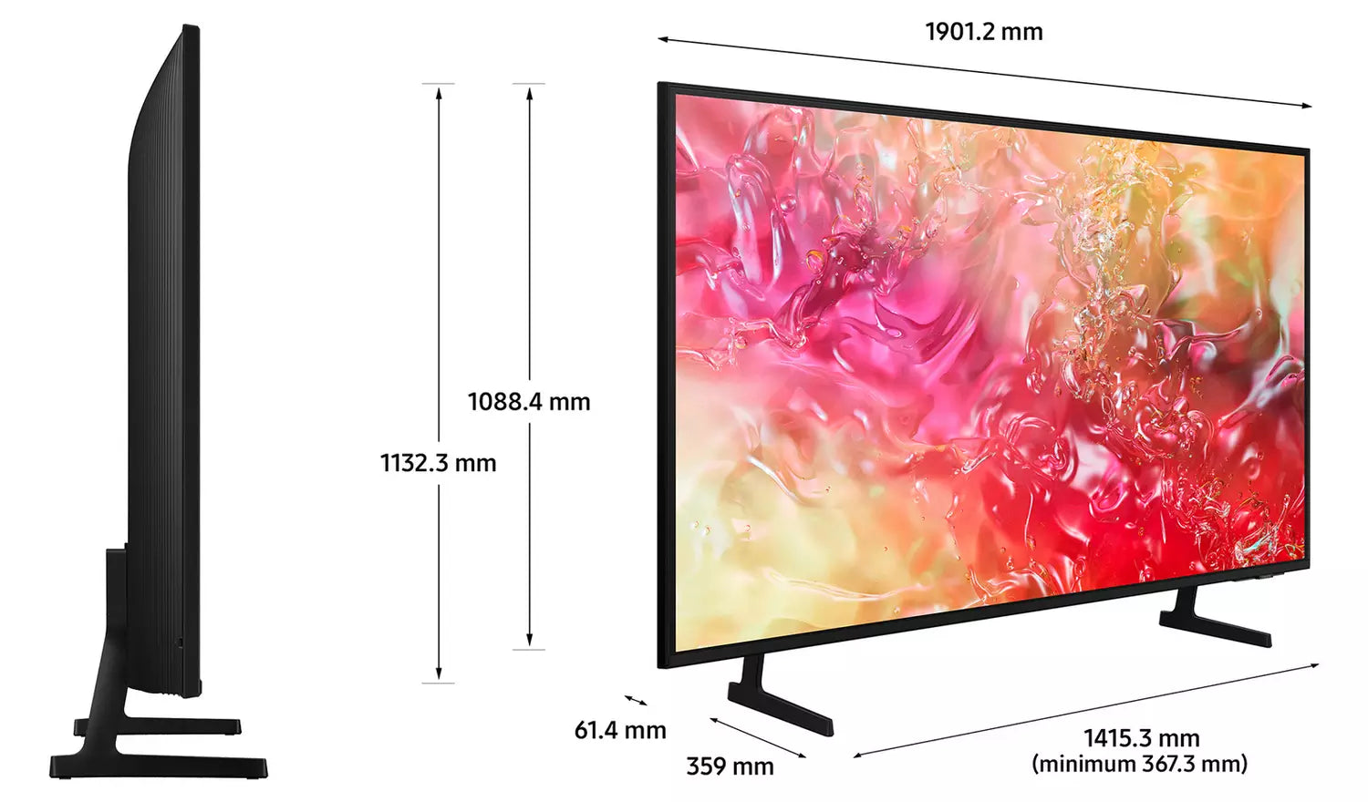 Samsung 85 Inch UE85DU7100KXXU Smart 4K UHD HDR LED TV