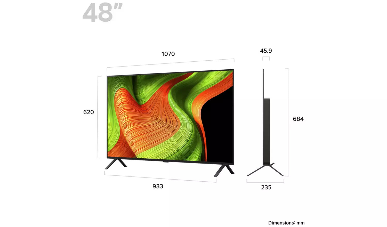 LG 48 Inch OLED48B56LA Smart 4K UHD HDR OLED TV