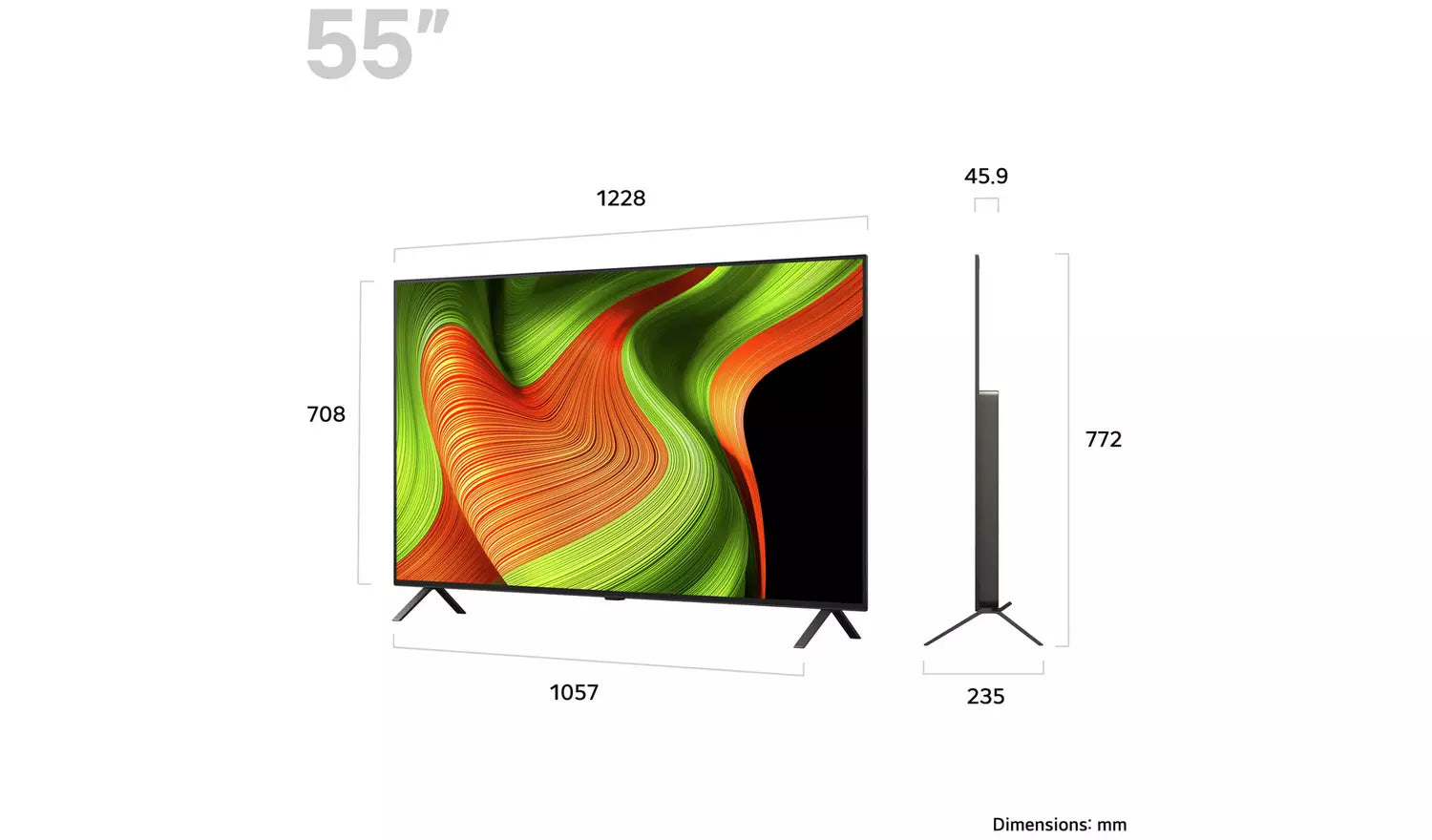 LG 55 Inch OLED55B56LA Smart 4K UHD HDR OLED TV