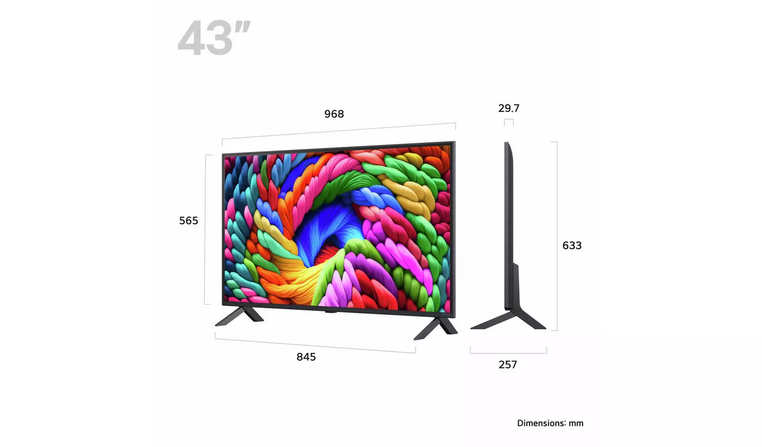 LG 43 Inch 43NANO90A6B Smart 4K UHD HDR NanoCell TV