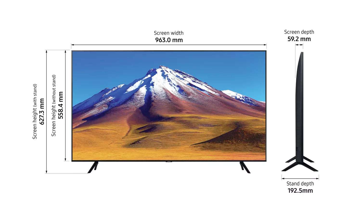 Samsung 43In UE43TU7020KXXU Smart 4K UHD HDR LED TV