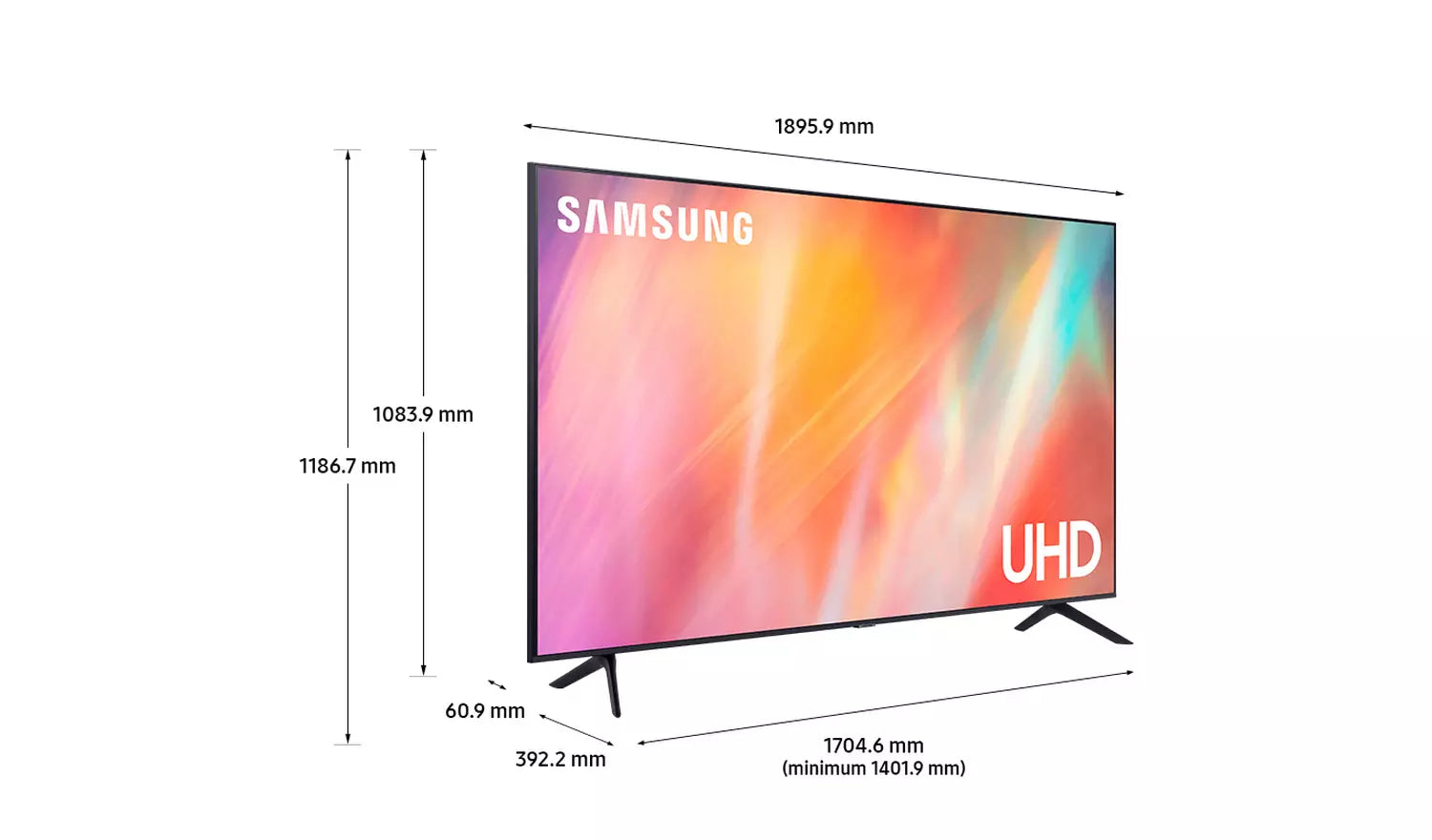 SAMSUNG UE85AU7100KXXU 85&quot; Smart 4K Ultra HD HDR LED TV