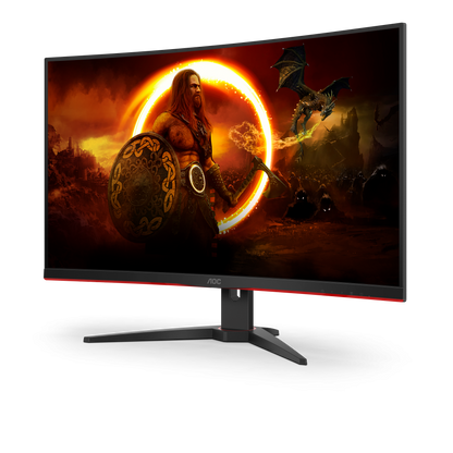 AOC CQ32G2SE/BK Quad HD 31.5&quot; Curved WLED Gaming Monitor - Black - SamaTechs