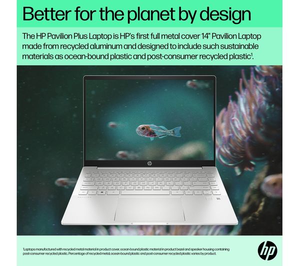 HP Pavilion Plus 14-eh0500sa 14" Laptop - Intel® Core™ i5, 512 GB SSD, Silver
