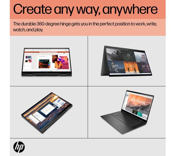 HP ENVY x360 15.6&quot; 2 in 1 Laptop - AMD Ryzen 5, 512 GB SSD, Black