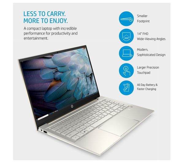 HP Pavilion 14-dv2501sa 14" Laptop - Intel® Core™ i3, 256 GB SSD, Gold
